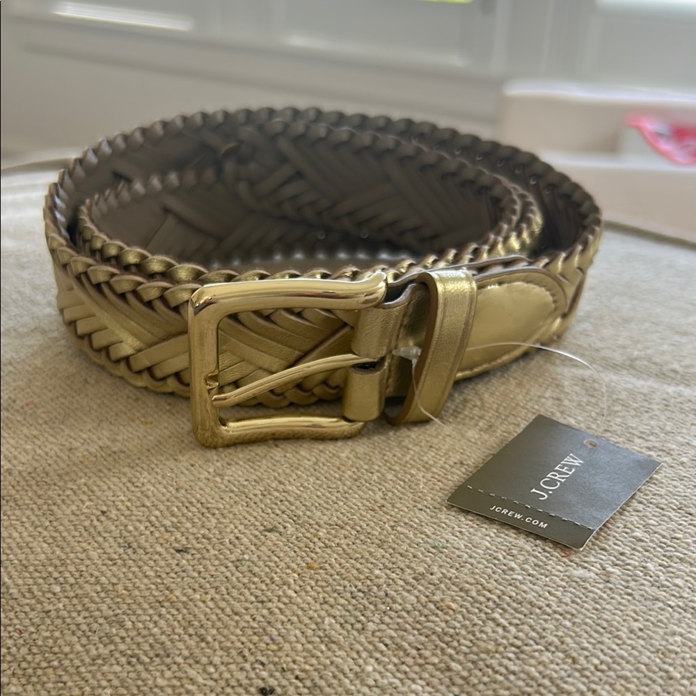 J. Crew Gold leather belt